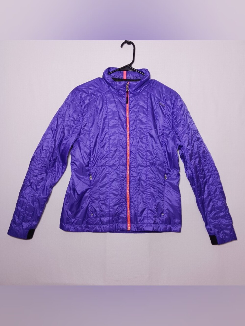 RLX Ralph Lauren Womens Lightweight Puffer Jacket Medium Purple Full Zip